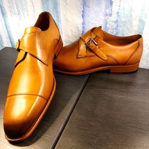 Mezlan 20232 Monk Strap Castleton Loafers (US Size: 10.5 Tan)